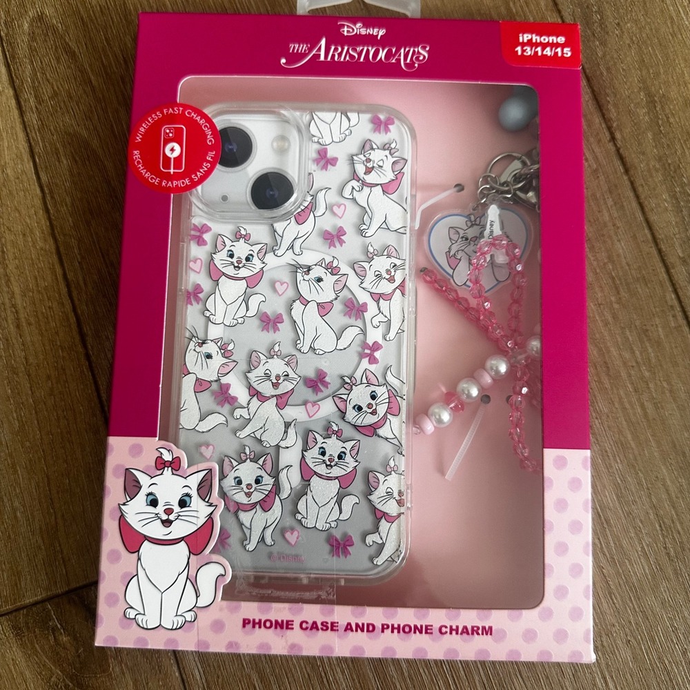 Disney The Aristocats Marie iPhone 13 14 15 Case and Charm Set Skinnydip London